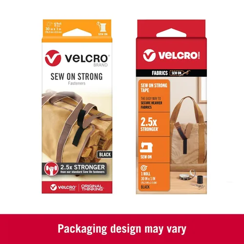 Miniatura 2 de VELCRO Brand Cinta de tela fuerte para coser Rollo de 30 pulgadas, negro