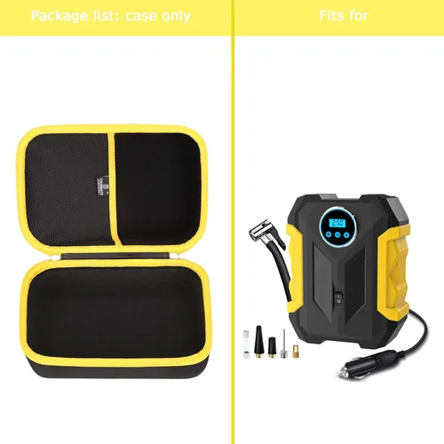 Miniatura 6 de Tourmate Funda rígida compatible con compresor de aire digital Carsun para bomba de auto, inflador de neumáticos portátil con luz LED DC 12V