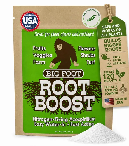 Big Foot Polvo soluble en agua probiótico para plantas establecidas y trasplantes – Cultiva el tamaño de la raíz, aumenta el nitrógeno, cultiva