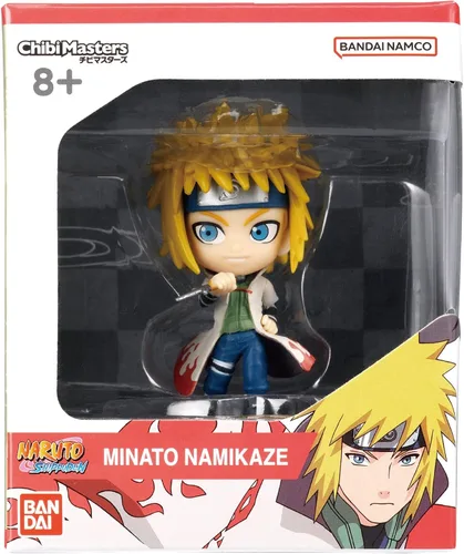 Miniatura 3 de Chibi Masters Bandai Minato Namikaze Figura – 3.1 in Mini juguete en pose de acción, juguete coleccionista Naruto, regalo ideal