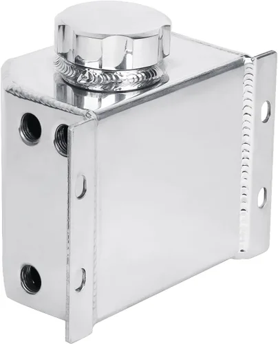 Miniatura 7 de LokoCar Tanque de Radiador de Refrigerante Universal de Expansión y Desbordamiento de 1L, Aluminio Plateado