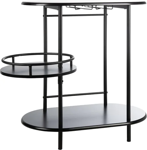 Miniatura 12 de SAFAVIEH Home Collection Iva - Mesa giratoria de 3 niveles, color negro mate