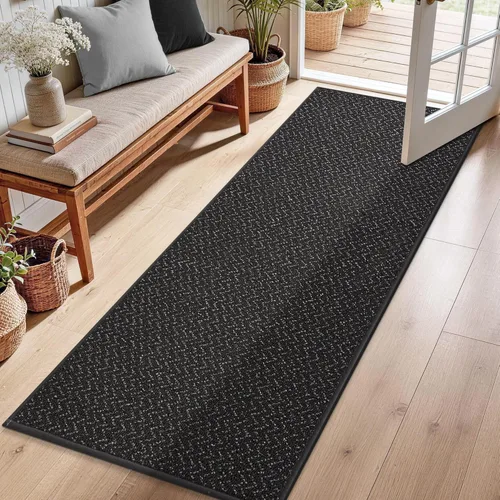 Miniatura 18 de COSY HOMEER Alfombra de pasillo de 2 pies 7 x 10 pies, antideslizante, lavable, absorbente, resistente a las manchas, alfombra para pasillo, entrada