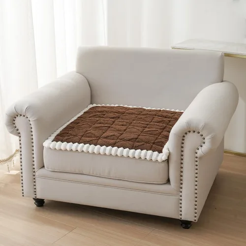 Miniatura 15 de Fundas de Reposabrazos de Sofá Antideslizantes, Funda Lavable de Respaldo de Sillón Suave, Fundas Gruesas y Peludas para Reposabrazos de Sofá