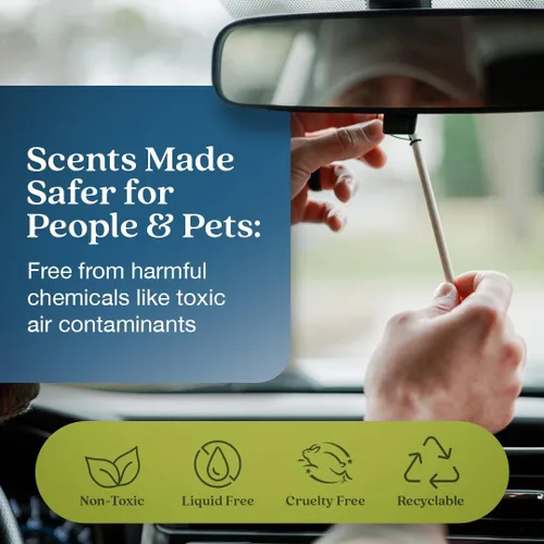 Miniatura 3 de Enviroscent Ambientador de coche no tóxico (tormenta costera y madera de teca) Ambientador natural para coche Difusor de aceite esencial Aroma