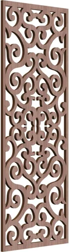 Miniatura 121 de Eveline - Paneles decorativos de pared de madera con calado, 13 3/8 pulgadas de ancho x 34 3/8 pulgadas de alto x 3/8 de alto, roble rojo rojo
