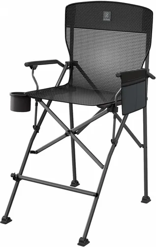 Miniatura 11 de EVER ADVANCED Silla alta de director con portavasos de 31", Silla plegable a altura de barra para acampar, deportes con bolsa de transporte
