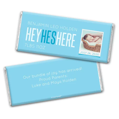 Miniatura 7 de 25ct Baby Girl Anuncio de Nacimiento Favores Envolturas Personalizadas para Barras de Chocolate (Paquete de 25) - Foto