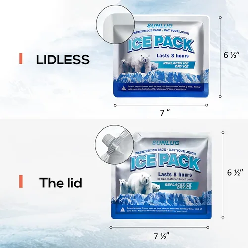 Miniatura 2 de Paquetes de hielo para enfriadores, paquetes de hielo reutilizables para enfriadores, paquetes de congelador de larga duración para bolsa