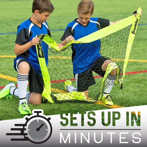 Miniatura 4 de Franklin Sports Blackhawk Backyard Soccer Goal - Portable Pop Up Soccer Nets - Youth + Adult Folding Indoor + Outdoor Goals - Multiple Sizes +
