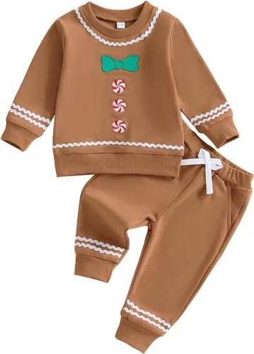 Miniatura 195 de Adobabirl Conjunto de sudadera y pantalones de Halloween para bebé, sudadera y pantalones con parche de calabaza para Halloween, otoño, ropa de bebé