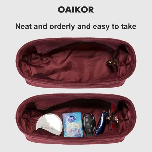 Miniatura 5 de Organizador de bolso para bolsos, organizador de bolsa de terciopelo para bolso, se adapta a LV Carryall PM y más. (PM-terciopelo rojo vino)
