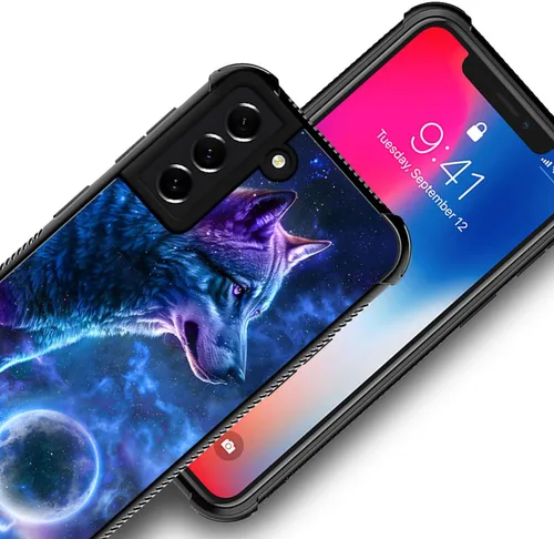 Miniatura 121 de CARLOCA Funda compatible con Samsung Galaxy S22 Ultra, diseño gráfico de Star Howling Wolfs Samsung Galaxy S22 Ultra, diseño gráfico, a prueba