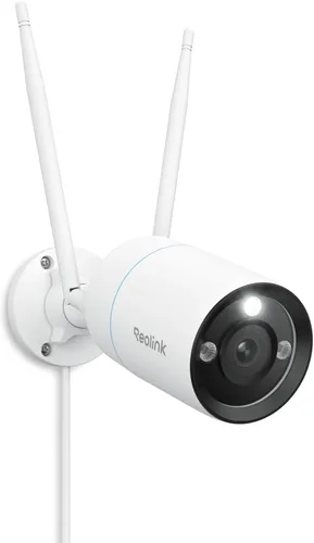 REOLINK Cámara de seguridad para el hogar 4K, cámara exterior WiFi de 2.4/5 GHz, alimentación enchufable (DC 12V/1A), detección de seres