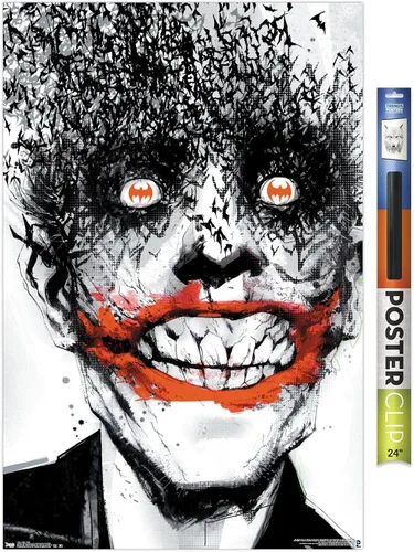 Miniatura 13 de Trends International DC Comics - Póster de pared de The Joker - Murciélagos, 14.725 x 22.375 pulgadas, versión enmarcada de madera de granero