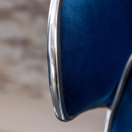 Miniatura 12 de Roundhill Furniture Masaccio - Taburete giratorio ajustable tapizado de terciopelo, juego de 2, color azul