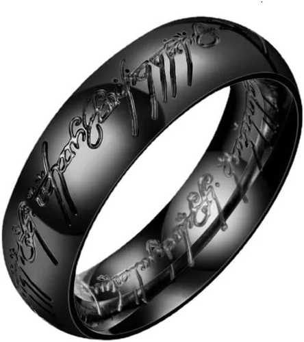 Miniatura 2 de Kingary Anillo de titanio The Lord of the Rings de 0.276 in, ajuste cómodo