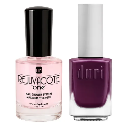Miniatura 11 de Duri Rejuvacote 1 Nail Growth System + 791 Berry Margarita Neon Purple Nail Polish Bundle - Nail Strengthener & Bold Semi-Matte Color Duo, Summer