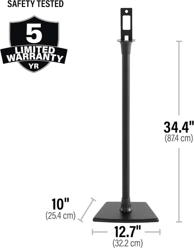 Miniatura 2 de SANUS Soportes para altavoces Roku Wireless - Par de soportes de altavoces de altura fija diseñados exclusivamente para barra de sonido Roku