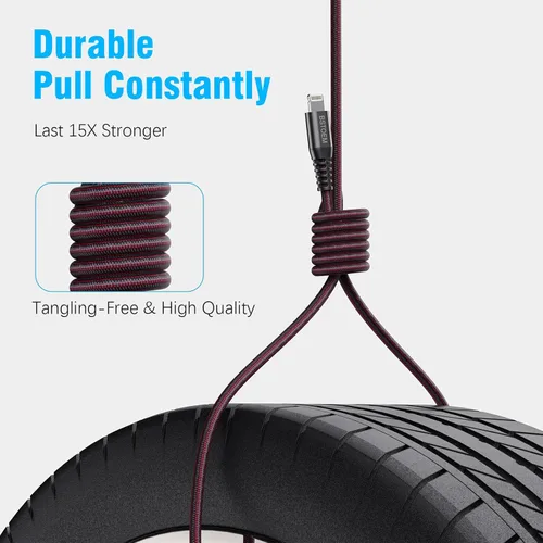 Miniatura 3 de Paquete de 2 cables de carga para iPhone de 3 pies, Lightning para Apple cable de carga de 3 pies para iPhone 14/13/12/11 Pro/X/Xs Max/XR/8