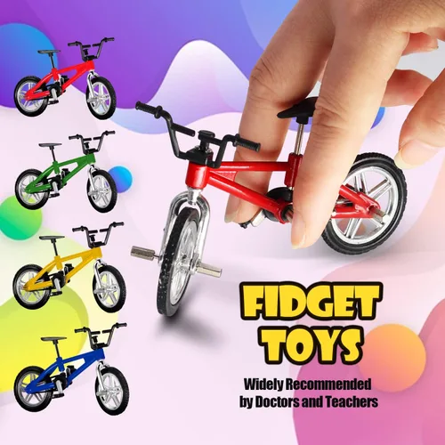 Miniatura 2 de Novelty Place Mini Finger Bike – Juego de bicicleta en miniatura para niños y adultos – Colección de modelos de bicicleta de metal Decoración – 4