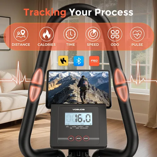 Miniatura 10 de YOSUDA Elliptical Exercise Machine, Compact 3-in-1 (Elliptical + Cardio Climber + Stair Stepper) Elliptical for Home with 45°Incline, 15.5IN Stride