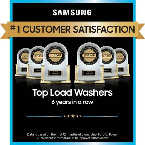 Miniatura 2 de Samsung Lavadora inteligente de carga superior de 4.7 pies cúbicos y secadora eléctrica de 7.4 pies cúbicos, el sensor detiene el secado excesivo