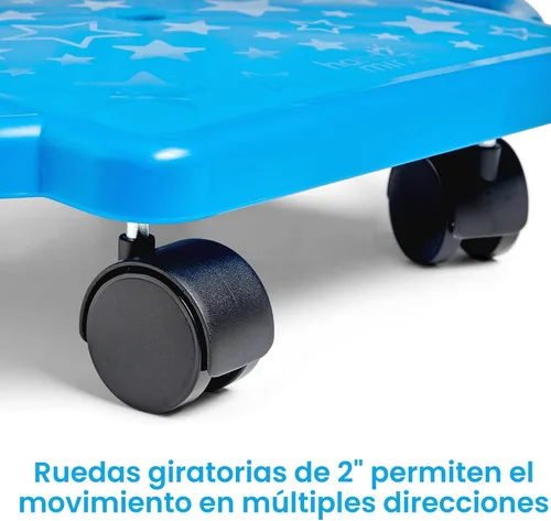 Miniatura 4 de hand2mind Blue Indoor Scooter Board with Handles, Sit Down Floor Scooter