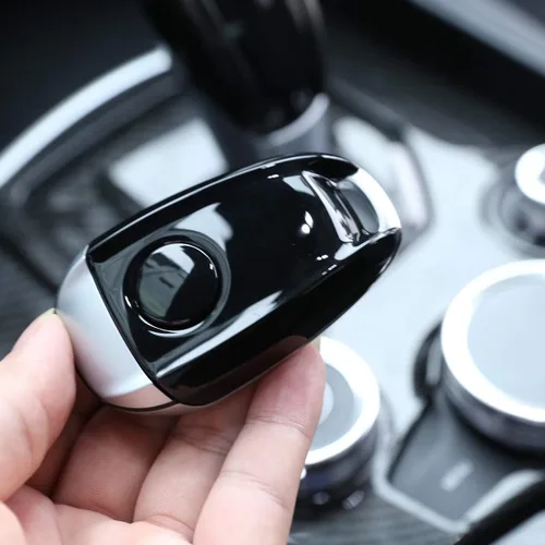 Miniatura 6 de ABS Car Key Shell Key Case Cover Trim para Alfa Romeo Giulia Stelvio 2017-2019 (negro)