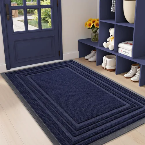 Miniatura 32 de Buganda Tapete para Puerta Delantera Entrada Interior y Exterior, Tapetes de Goma Natural Antideslizantes, Fácil de Limpiar, Perfil Bajo, Atrapa