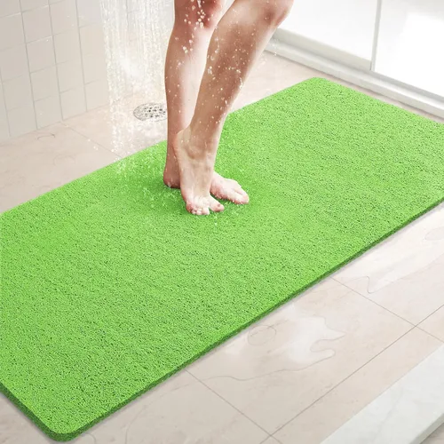 Miniatura 38 de LuxStep - Tapete de ducha, de 24 x 36 pulgadas, tapete de baño antideslizante con drenaje, tapete de baño de cloruro de polivinilo, de secado Gris