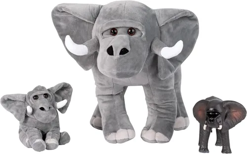 Miniatura 5 de Randimals Randimini Collection Elarilla - Juguete de peluche con relleno de elefante y gorila de 6.5 pulgadas, suave y abrazable, de calidad