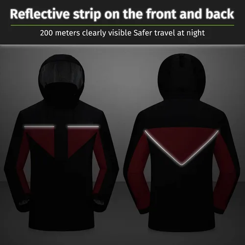 Miniatura 5 de iCreek Traje de lluvia para motocicleta para hombres y mujeres impermeable anti-tormenta impermeable equipo de lluvia de alta visibilidad