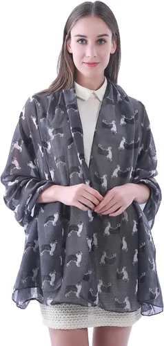 Miniatura 4 de Border Collie - Bufanda ligera con estampado de perro para mujer