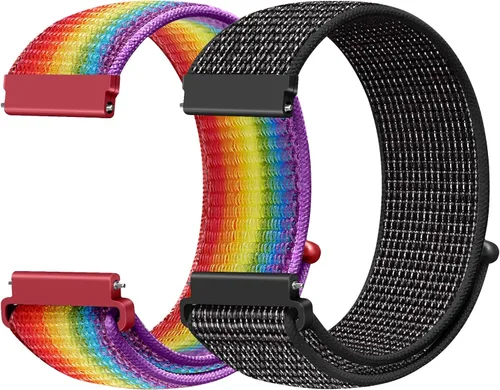 Miniatura 45 de Correas deportivas de nailon de 0.709 in de liberación rápida compatibles con Garmin Venu 4 1.614 in/3S 1.614 in/Venu 2S/Vivoactive 4S/Vivomove