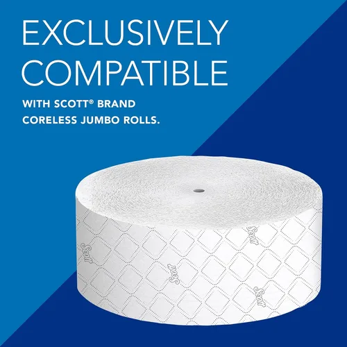 Miniatura 4 de Kimberly-Clark Scott Essential JRT - Dispensador de papel higiénico doble sin núcleo (09609), alta capacidad, duradero, 20 x 6 x 11 pulgadas