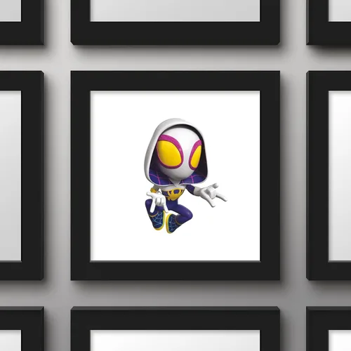 Miniatura 2 de Trends International Gallery Pops Marvel Spidey and His Amazing Friends - Póster de pared con diseño de araña fantasma, 12.00 x 12.00 pulgadas