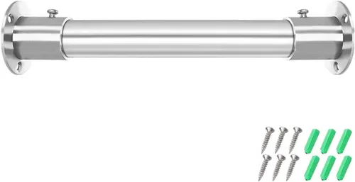 ZAQYCM Barra de cortina de acero inoxidable para puerta, ventana de bahía, ducha, apertura de armario, impermeable y resistente al óxido, para