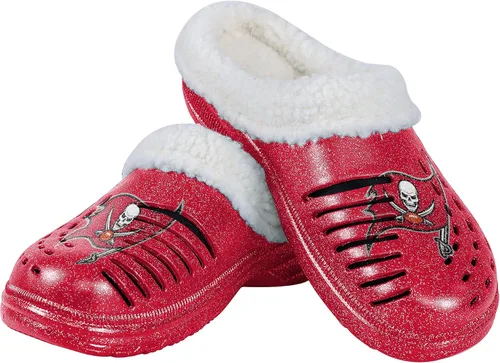 Miniatura 21 de FOCO - Zuecos con logotipo del equipo de la NFL para mujer, forro de sherpa y brillo