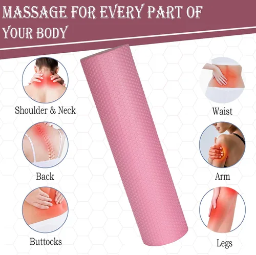 Miniatura 3 de Rodillo de espuma grande de 23.6 ″ - Columna sólida de yoga EPP de alta densidad, diámetro de 5.9 pulgadas para estiramiento de cuerpo completo