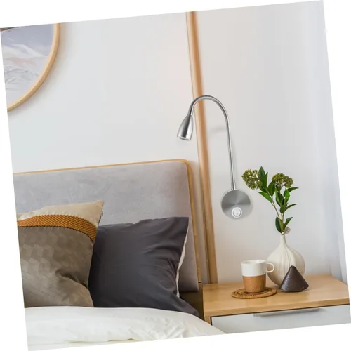 Miniatura 7 de SEWACC Luz de lectura LED para montaje en pared, brazo flexible de 360 grados, para dormitorio, lámpara de noche con interruptor, blanco cálido