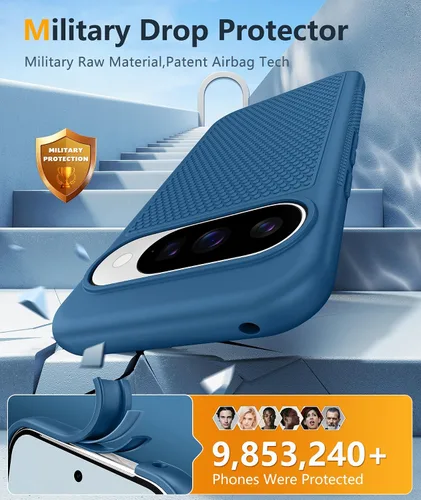 Miniatura 880 de FNTCASE Funda para iPhone 17 Pro: Fundas delgadas translúcidas de color azul claro compatibles con MagSafe, protección completa de la cámara