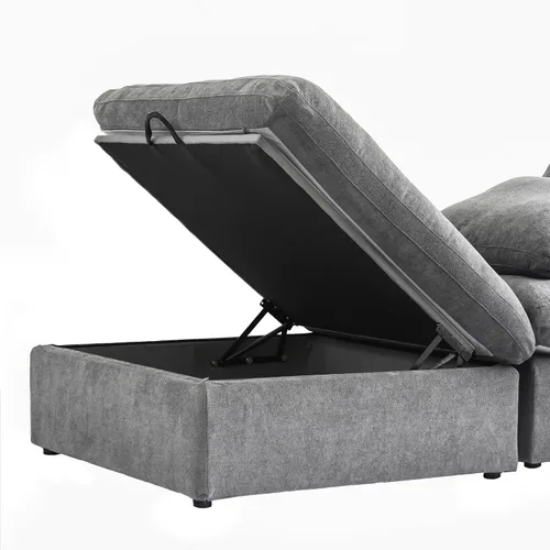 Miniatura 7 de Sofá seccional modular Cloud, sofá en forma de U con relleno de plumón para sala de estar, juegos de sala de estar de 8 plazas extragrandes