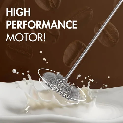 Miniatura 4 de Primula Espumador de leche eléctrico de mano, potente batidor motorizado, mini mezclador de bebidas portátil con batería para latte, capuchino