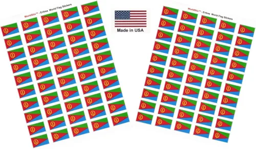 Miniatura 45 de 100 calcomanías de la bandera de Alaska; 1.5" x 1" hechas en Estados Unidos, calcomanías autoadhesivas de la bandera del estado para álbumes