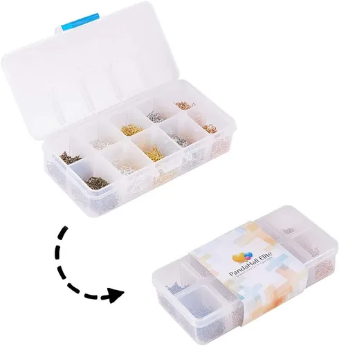 Miniatura 9 de PH PandaHall Anillos de salto abiertos triangulares, 1600 unidades, 5 colores, conectores colgantes de hierro a granel para aretes, pulseras