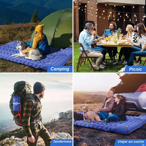 Miniatura 6 de MOXILS Colchoneta para dormir, colchoneta inflable ultraligera para acampar, bomba integrada, lo último para campamento, senderismo, Airpad, bolsa