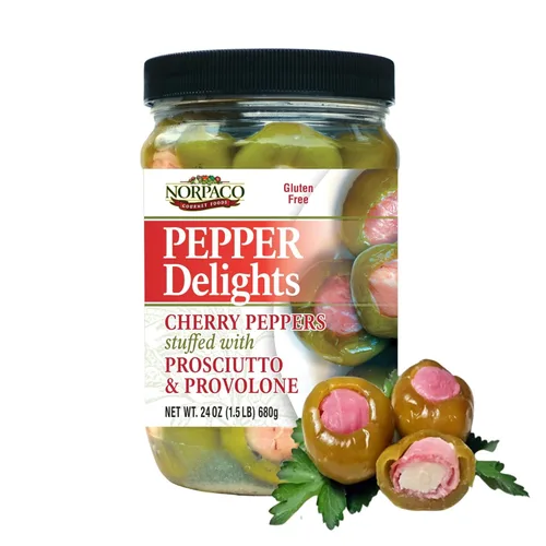 Miniatura 4 de Norpaco Espere más pimientos rellenos de prosciutto y provolone, 1 unidad / 24 oz.