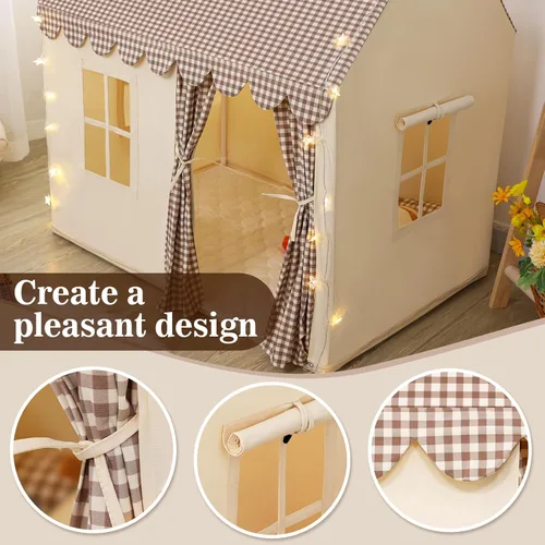 Miniatura 2 de SweHouse Tiendas de campaña para niños de SweHouse para niños pequeños: con luces de estrella, alfombra acolchada - Tiendas de campaña para casa