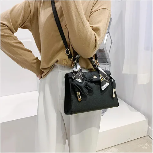 Miniatura 3 de Bolsos cruzados de cuero de lujo con asa superior para mujer, diseño de moda
